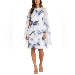 RM Richards Evening Floral Capelet Short Dress 9239
